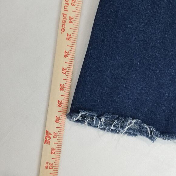 Mother The Weekender Fray Jeans Womens 29 Blue Flare Stretch Denim Mid Rise - Picture 11 of 12